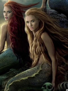 Das Pirates Of The Caribbean Mermaids Wallpaper 240x320