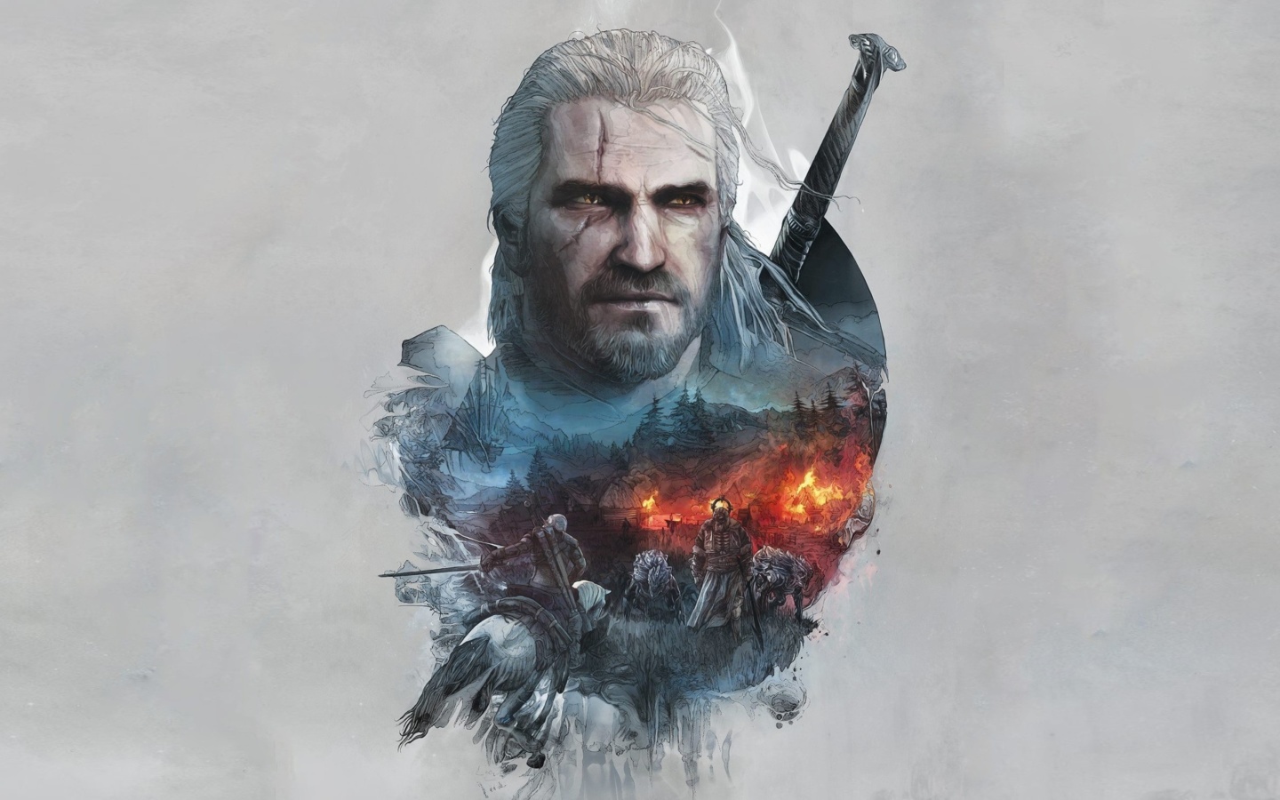Screenshot №1 pro téma Geralt of Rivia Witcher 3 1440x900