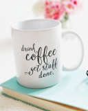 Drink Coffee Quote wallpaper 128x160