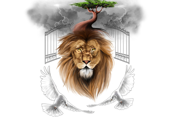Das Lion Painting Wallpaper