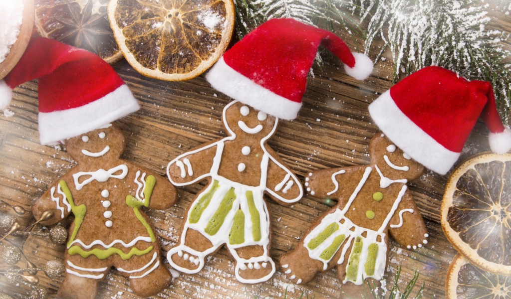 Christmas Ginger Bread wallpaper 1024x600