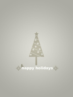 Обои Grey Christmas Tree 240x320