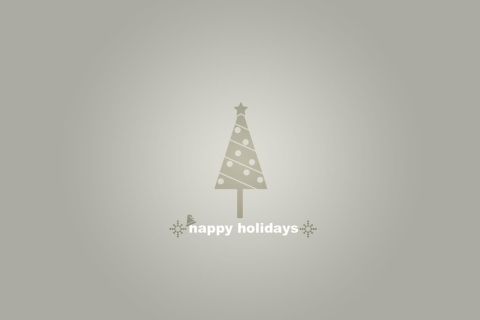 Fondo de pantalla Grey Christmas Tree 480x320
