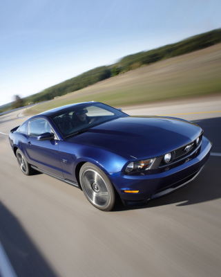Blue Mustang V8 - Obrázkek zdarma pro iPhone 4