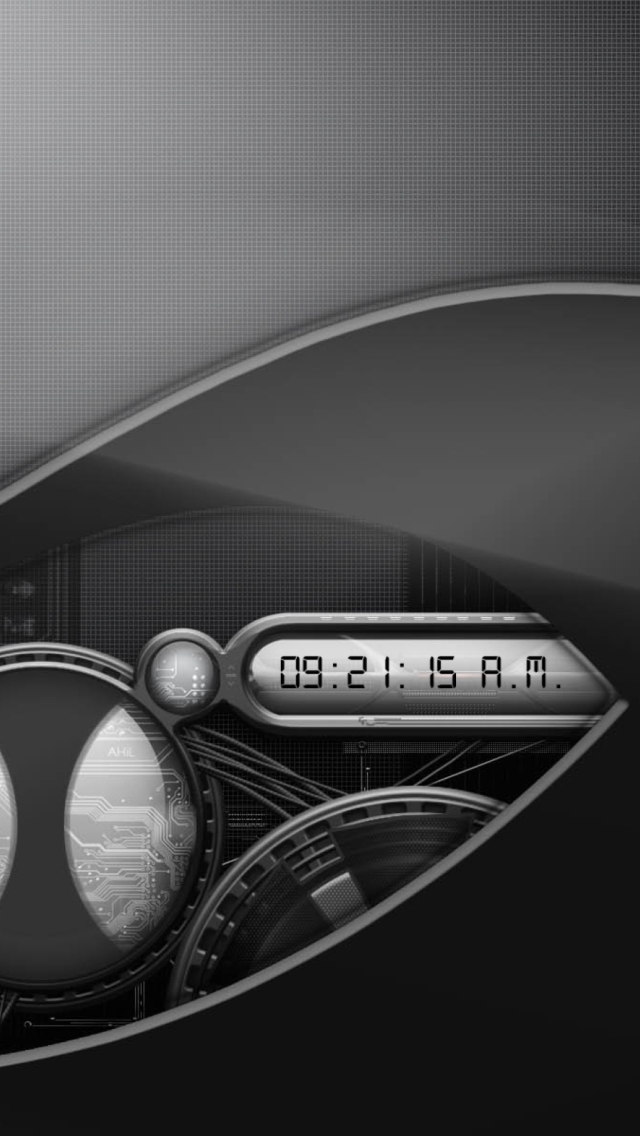 Das Digital Clock Wallpaper 640x1136