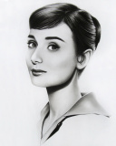 Fondo de pantalla Audrey Hepburn Portrait 128x160