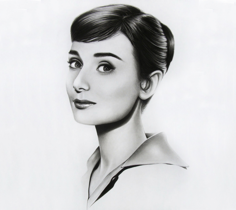 Screenshot №1 pro téma Audrey Hepburn Portrait 960x854