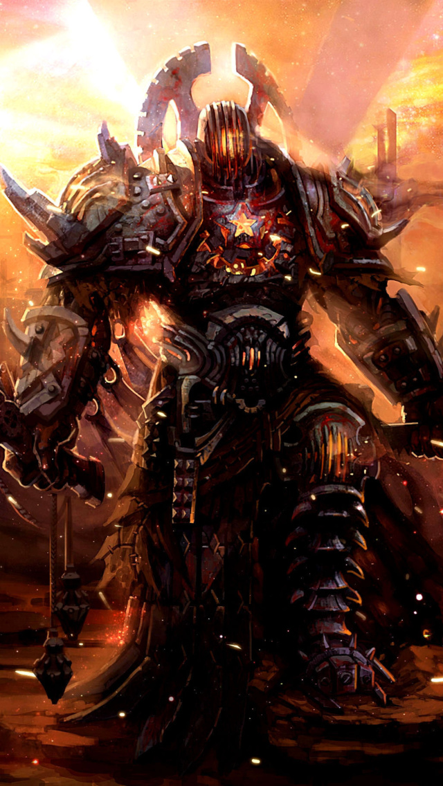 Fondo de pantalla Warrior In Armor 640x1136