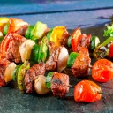 Shish kebab barbecue wallpaper 128x128