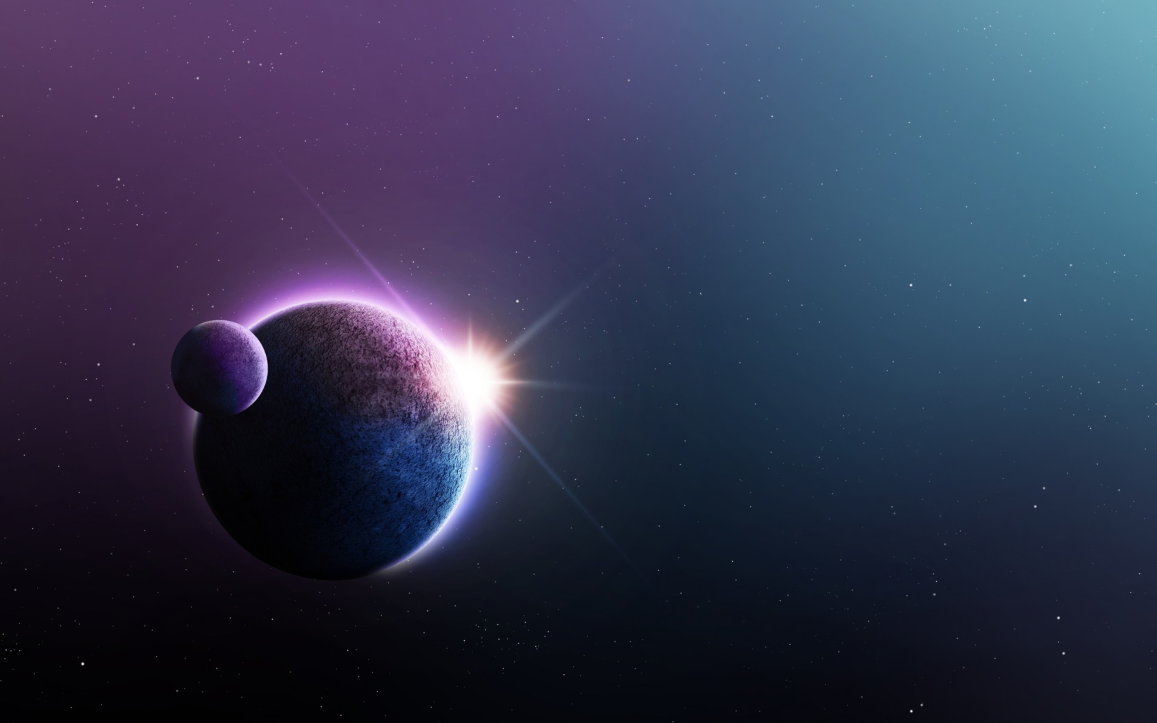 Planet, Sun And Satellite screenshot #1 1680x1050