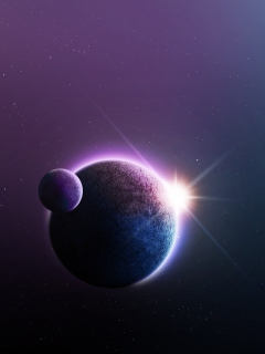 Screenshot №1 pro téma Planet, Sun And Satellite 240x320