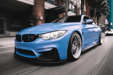 Sfondi BMW M3 Blue 480x320