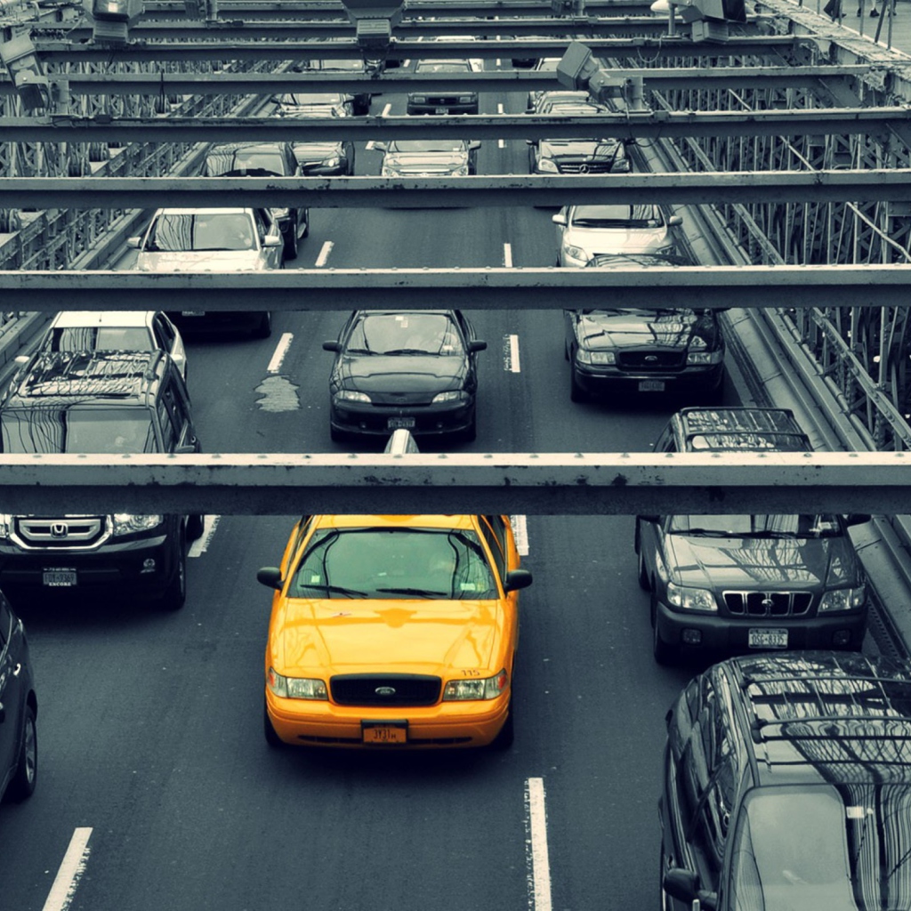 Das New York City Yellow Cab Wallpaper 1024x1024