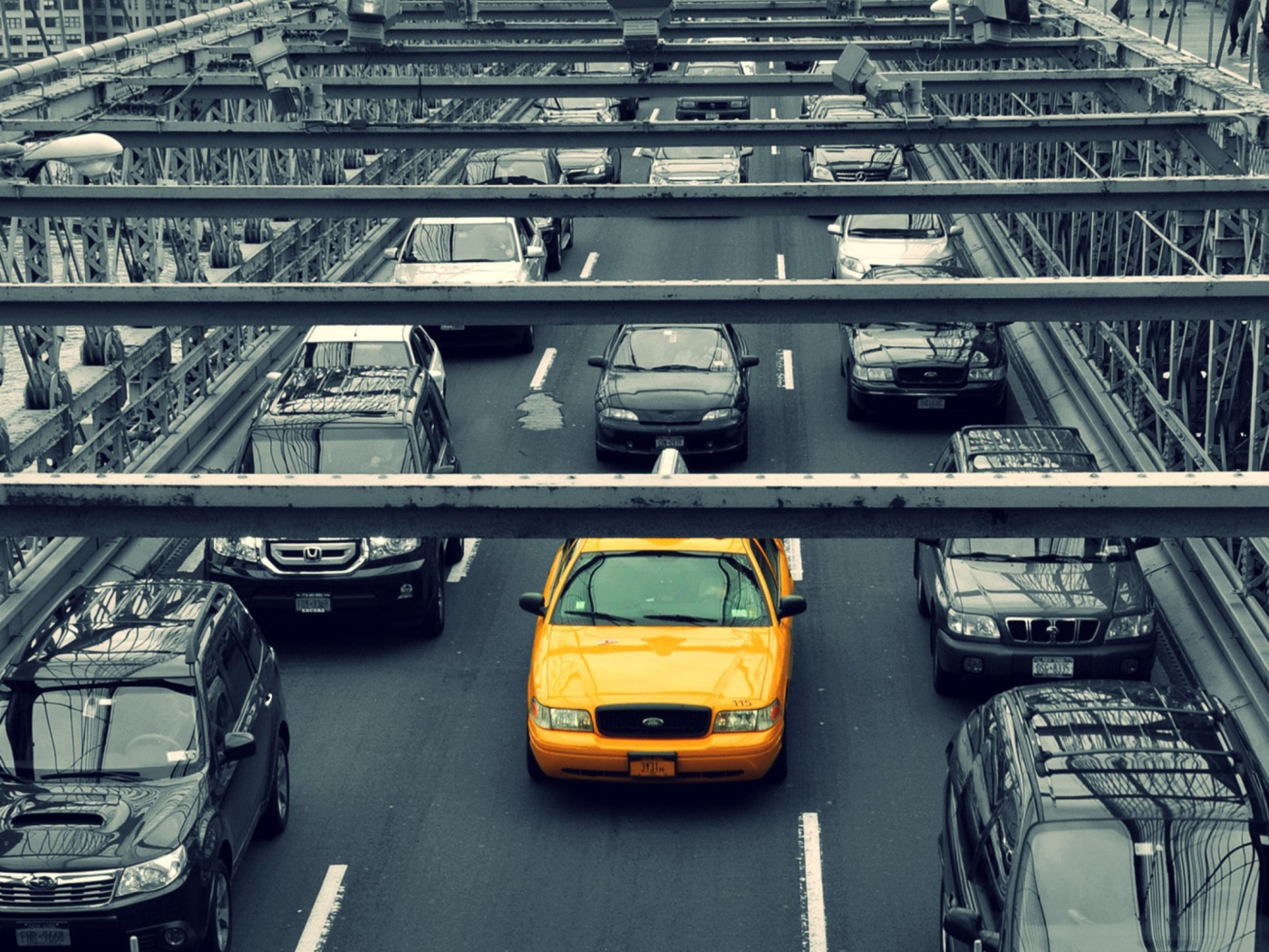 Das New York City Yellow Cab Wallpaper 1400x1050