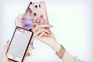 Hand Drawn iPhone - Obrázkek zdarma pro Sony Xperia M