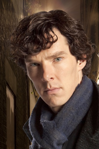 Fondo de pantalla Sherlock TV series - Benedict Cumberbatch 320x480