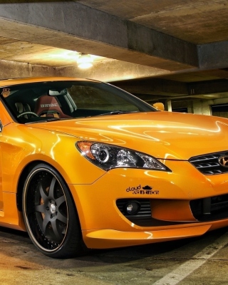 Hyundai Genesis Orange - Obrázkek zdarma pro iPhone 4