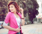 Asian Redhead Girl wallpaper 176x144