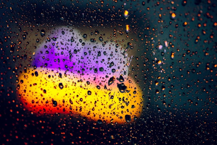 Das Blurred Drops on Glass Wallpaper