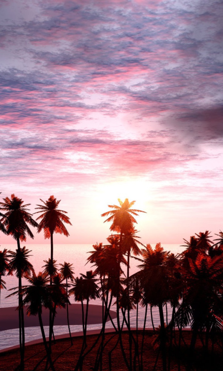 Fondo de pantalla Pink Sunset 768x1280