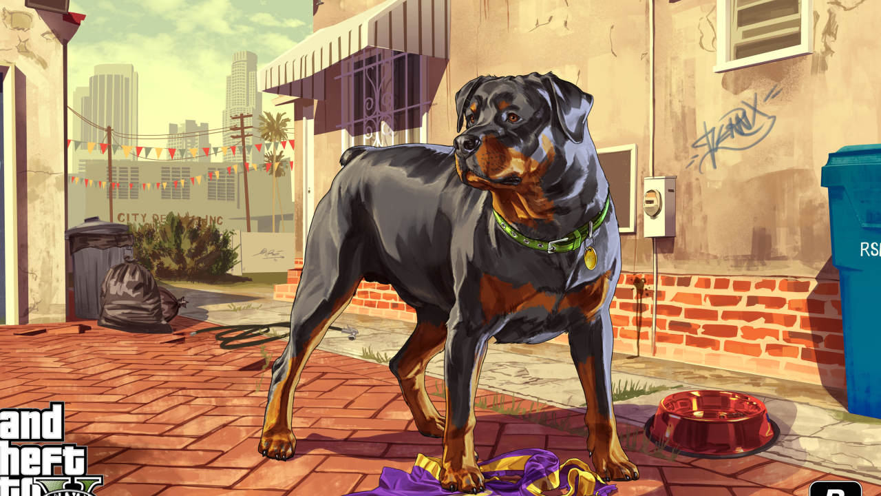 Screenshot №1 pro téma Grand Theft Auto V Dog 1280x720