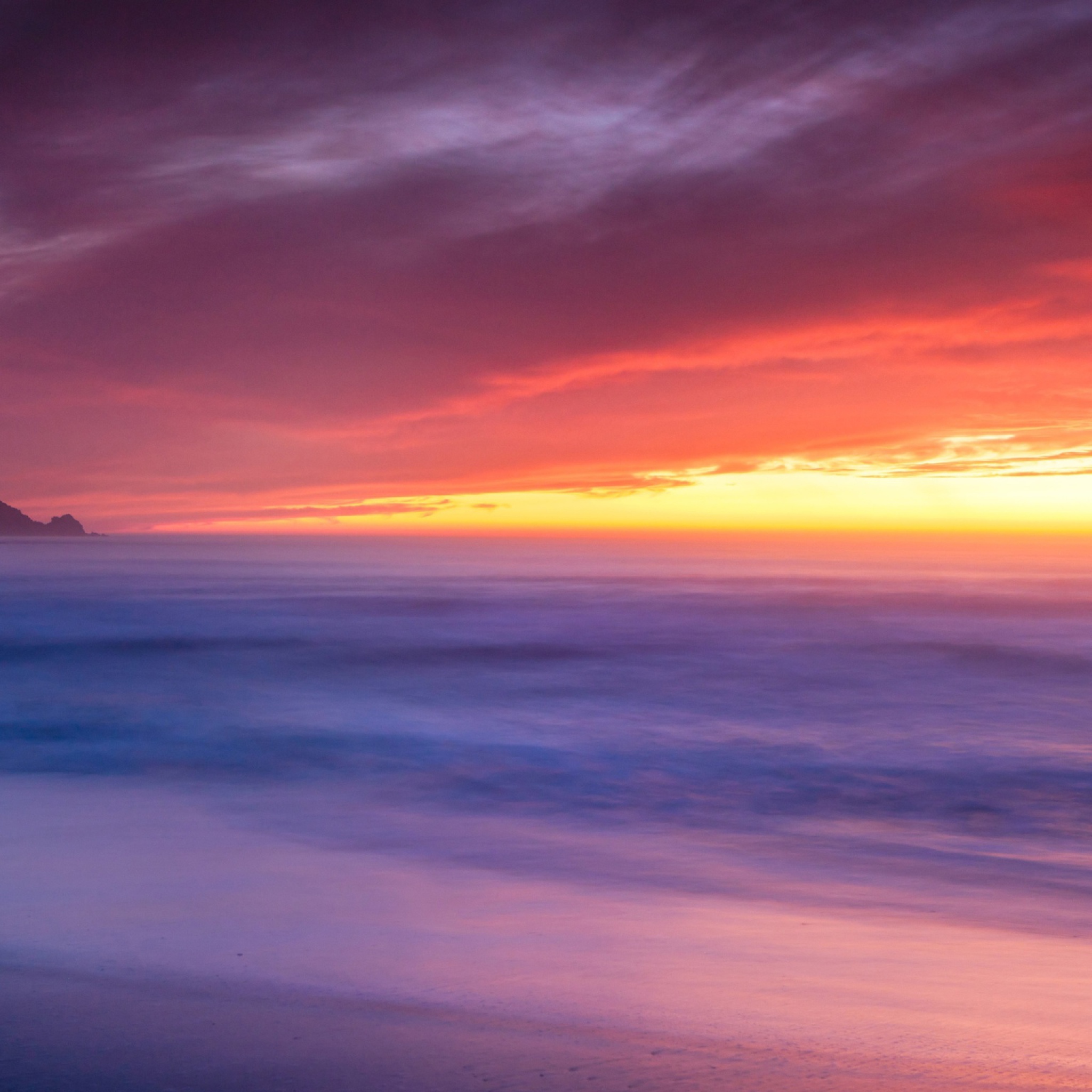 Das Sunset On The Beach Wallpaper 2048x2048