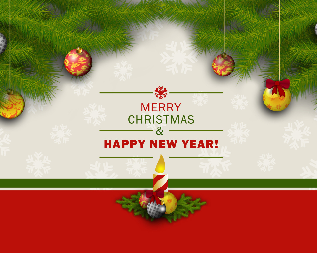 Screenshot №1 pro téma Merry Christmas and Happy New Year 1280x1024