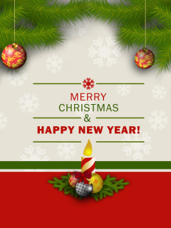Sfondi Merry Christmas and Happy New Year 240x320
