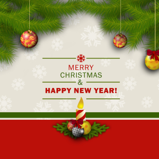 Merry Christmas and Happy New Year sfondi gratuiti per iPad mini 2