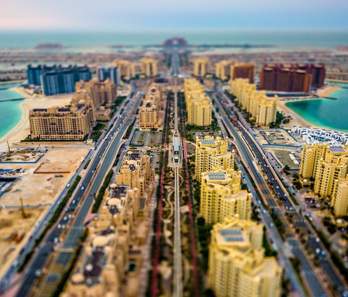 Das Dubai Tilt Shift Wallpaper 1200x1024