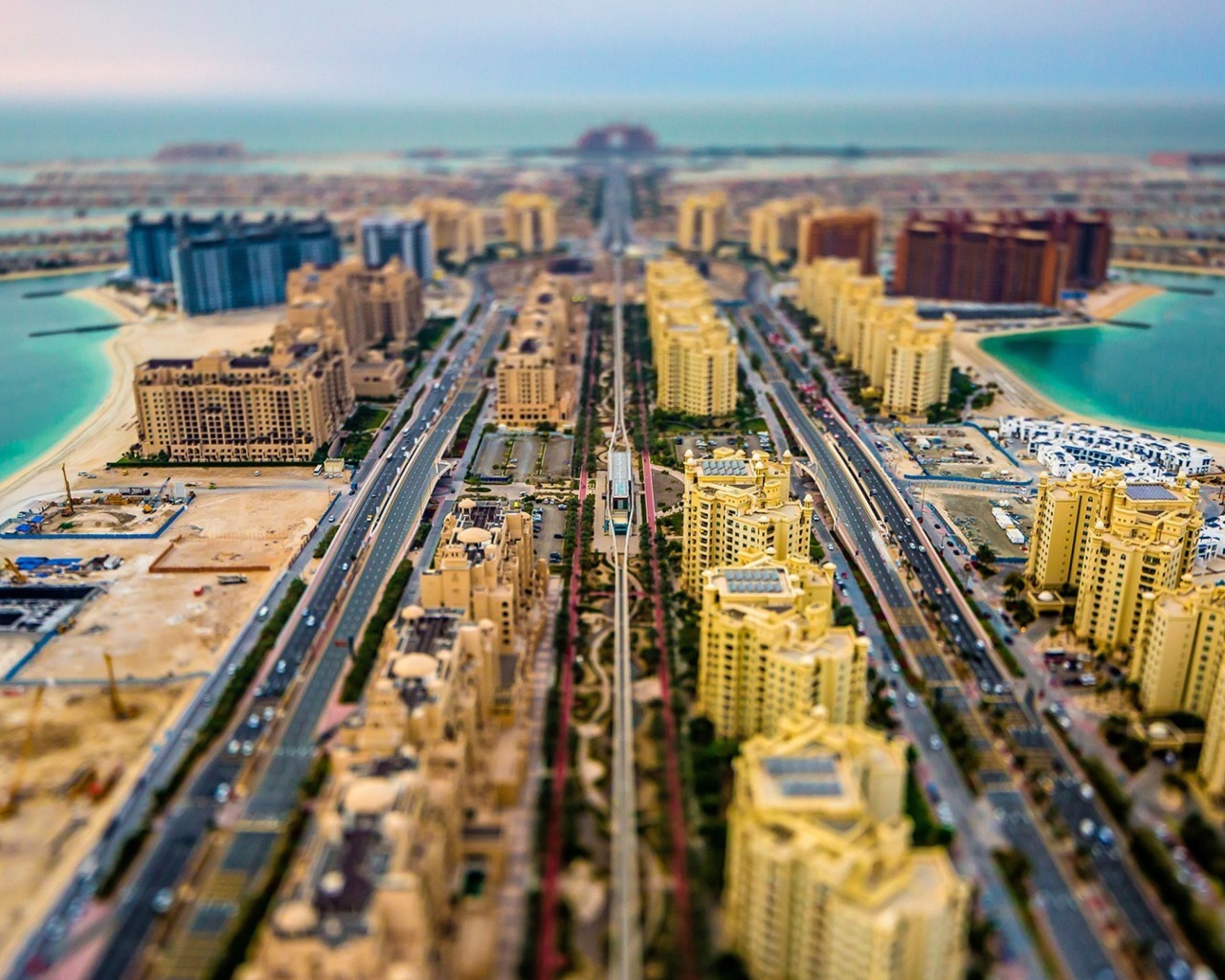 Обои Dubai Tilt Shift 1280x1024