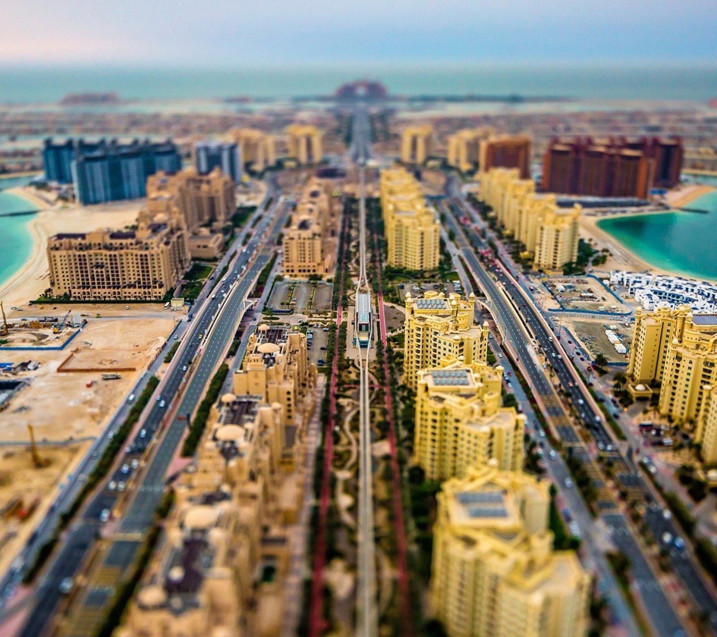 Dubai Tilt Shift wallpaper 1440x1280