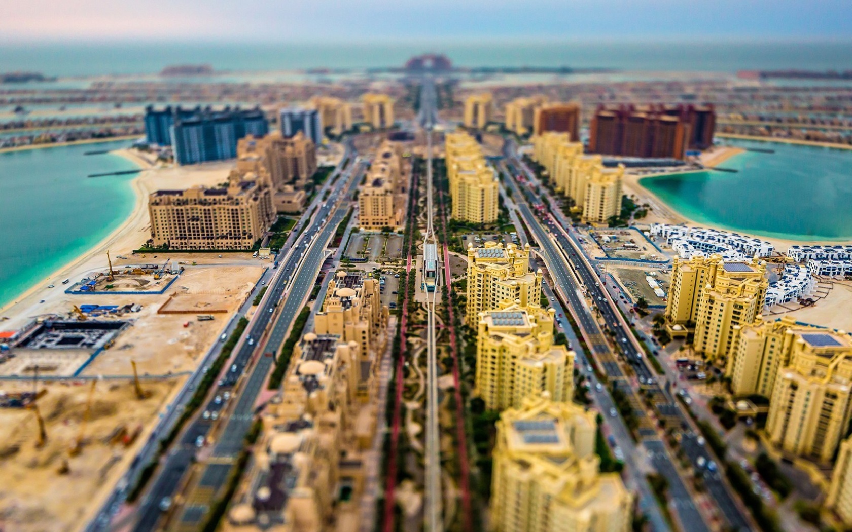 Обои Dubai Tilt Shift 1680x1050