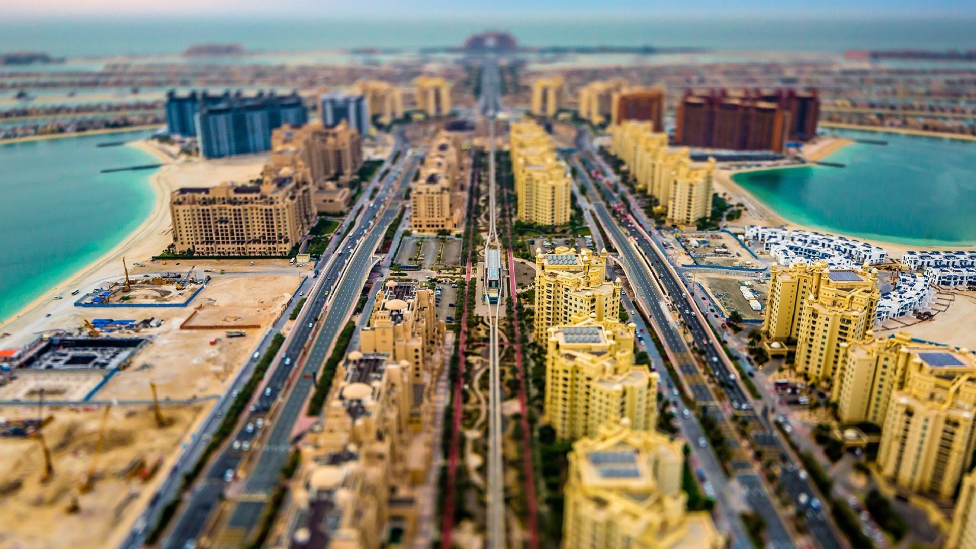Обои Dubai Tilt Shift 1920x1080