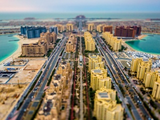 Das Dubai Tilt Shift Wallpaper 320x240