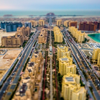 Dubai Tilt Shift sfondi gratuiti per 1024x1024