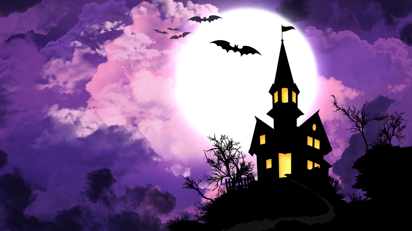 Das Spooky Halloween Wallpaper 1366x768