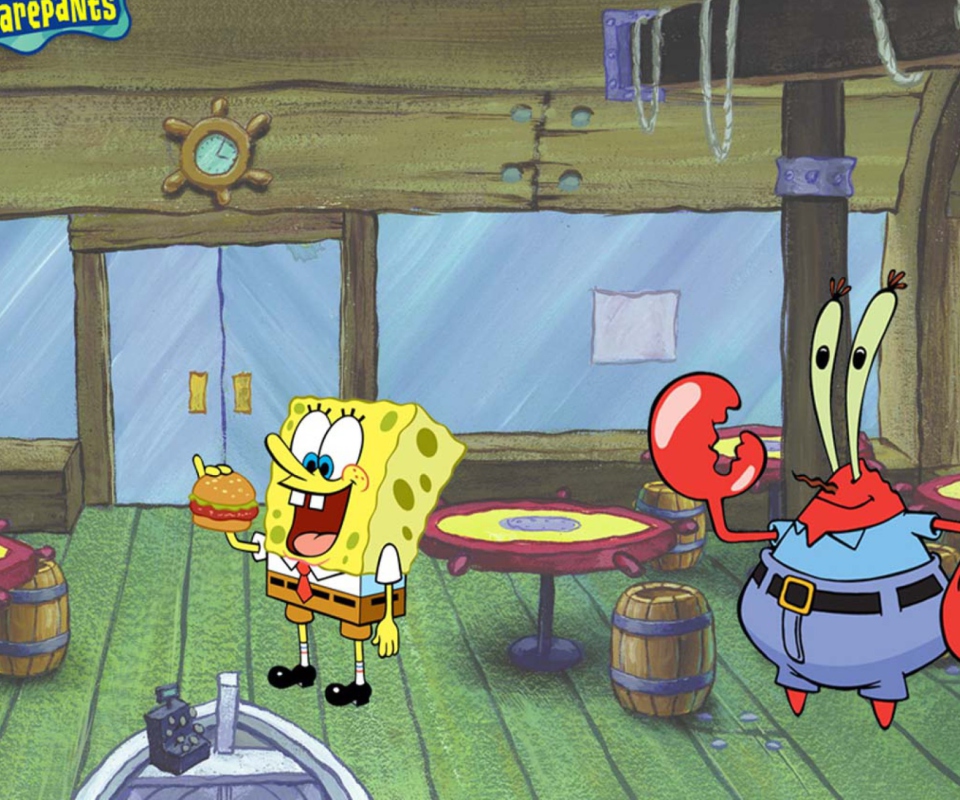 Fondo de pantalla Spongebob And Crab 960x800