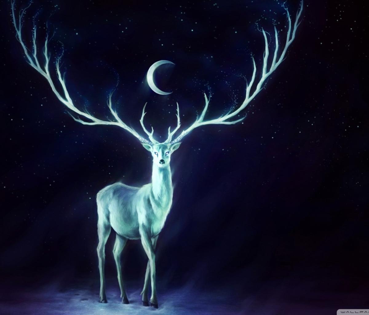 Fondo de pantalla Magic Deer Painting 1200x1024