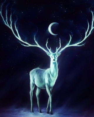 Magic Deer Painting - Obrázkek zdarma pro iPhone 5