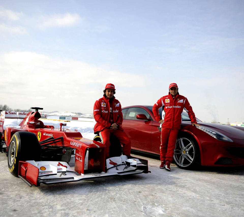 Das Fernando Alonso in Ferrari Wallpaper 960x854