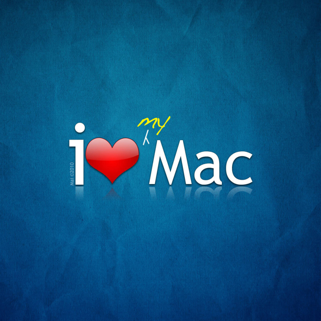 Fondo de pantalla I love Mac 1024x1024