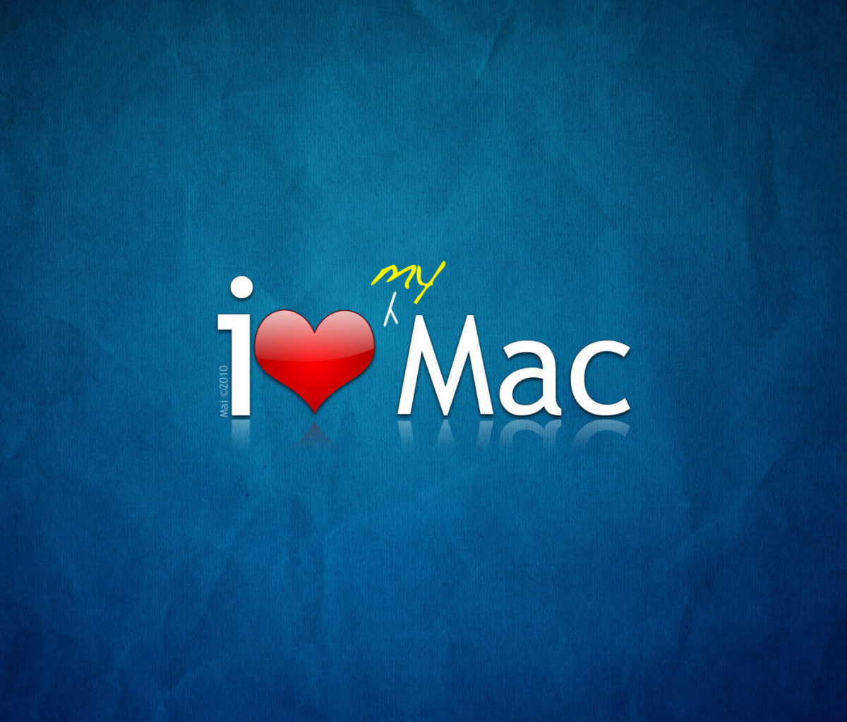 Fondo de pantalla I love Mac 1200x1024