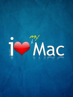 Fondo de pantalla I love Mac 240x320