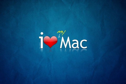 Fondo de pantalla I love Mac 480x320