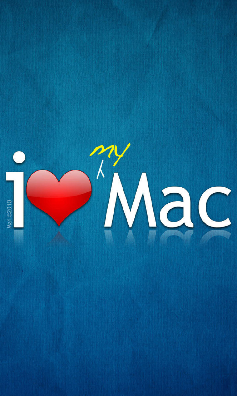 Fondo de pantalla I love Mac 768x1280