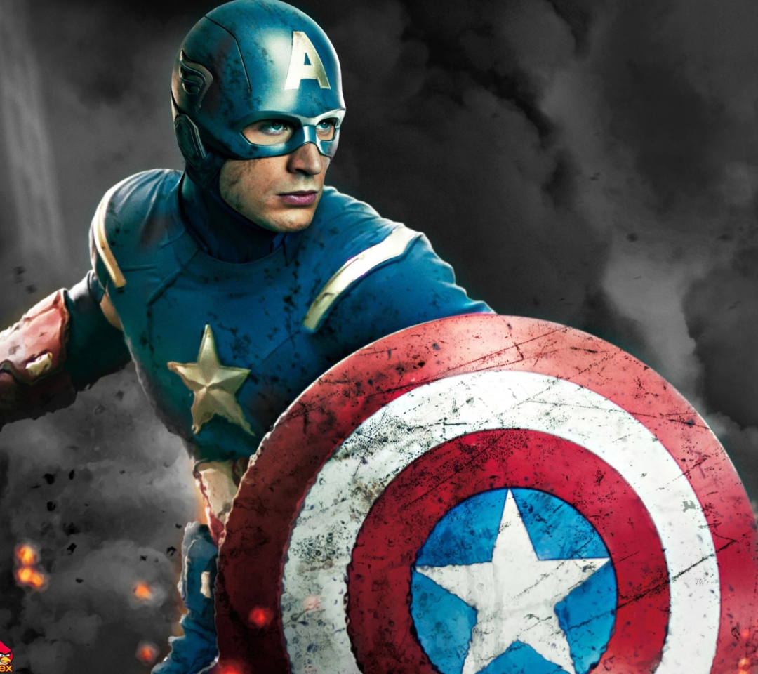 Das Captain America - The Avengers 2012 Wallpaper 1080x960