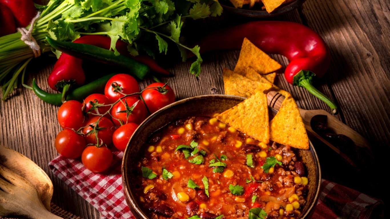 Chilli Mexican Carne wallpaper 1366x768