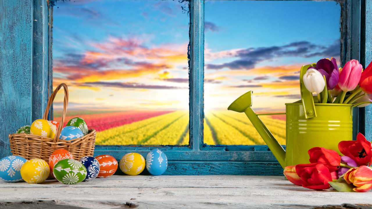 Das Easter still life Wallpaper 1280x720