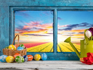 Easter still life wallpaper 320x240